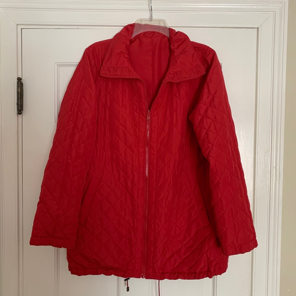 Red Quilted Reversible Jacket
